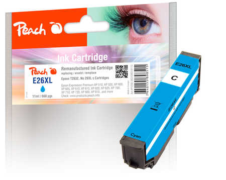 Peach Cartouche d'encre  HY cyan, compatible avec
ID-Fabricant: No. 26XL c, C13T26324010
