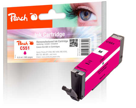 Peach  cartouche d'encre magenta compatible avec
ID-Fabricant: CLI-551M, 6510B001