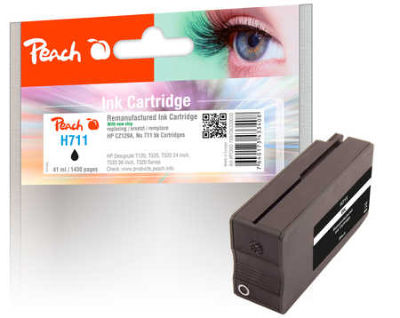 Peach  cartouche d'encre noire compatible avec
ID-Fabricant: No. 711 BK, CZ129AE