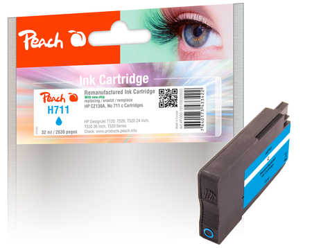 Peach  cartouche d'encre cyan compatible avec 
ID-Fabricant: No. 711 C, CZ130AE