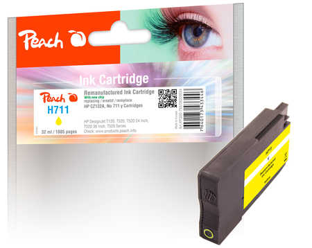 Peach  cartouche d'encre jaune compatible avec
ID-Fabricant: No. 711 Y, CZ132AE