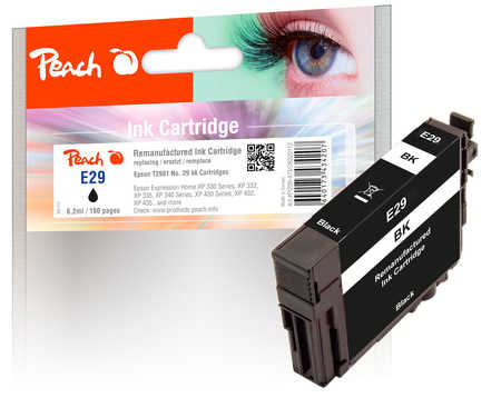 Peach Cartouche d'encre  noir, compatible avec
ID-Fabricant: T2981, No. 29 bk, C13T29814010