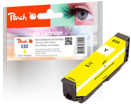 Peach Cartouche d'encre  jaune, compatible avec
ID-Fabricant: T3344, No. 33 y, C13T33444010