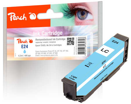 Peach  cartouche d'encre light cyan, compatible avec
ID-Fabricant: No. 24 lc, C13T24254010