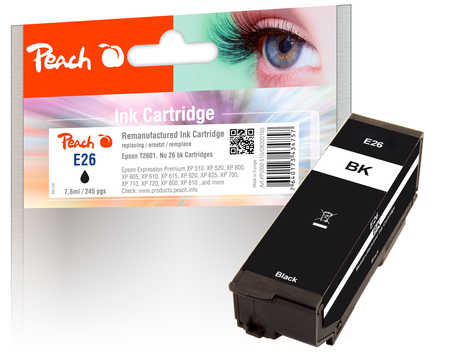 Peach Cartouche d'encre  noir, compatible avec
ID-Fabricant: No. 26 bk, C13T26014010