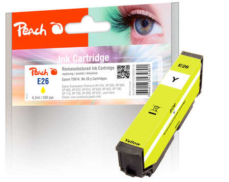 Peach Cartouche d'encre  jaune, compatible avec
ID-Fabricant: No. 26 y, C13T26144010