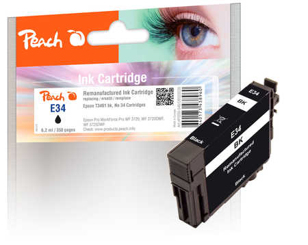 Peach Cartouche d'encre  noir, compatible avec
ID-Fabricant: T3461, No. 34 bk, C13T34614010