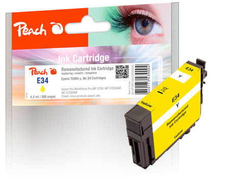 Peach Cartouche d'encre  jaune, compatible avec
ID-Fabricant: T3464, No. 34 y, C13T34644010