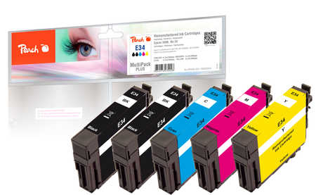 Peach  Multipack Plus, compatible avec
ID-Fabricant: No. 34, T3461*2, T3462, T3463, T3464