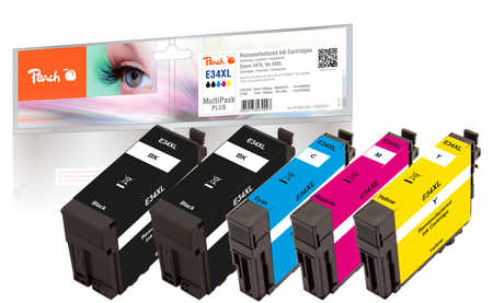 Peach  Multipack Plus, XL compatible avec
ID-Fabricant: No. 34XL, T3471*2, T3472, T3473, T3474