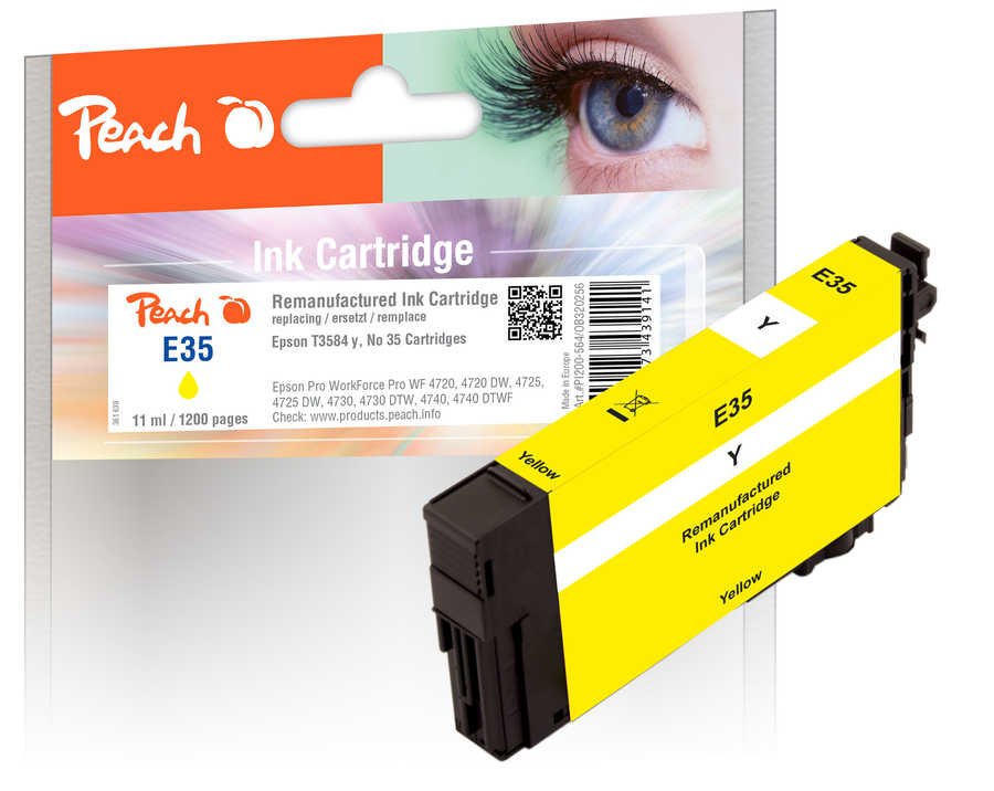 Peach Cartouche d'encre  jaune, compatible avec
ID-Fabricant: T3584, No. 35 y, C13T35844010