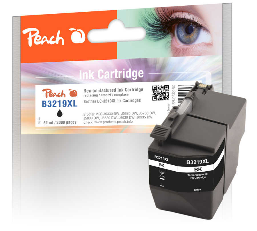 Peach Cartouche d'encre  noir XL, compatible avec
ID-Fabricant: LC-3219XLBK