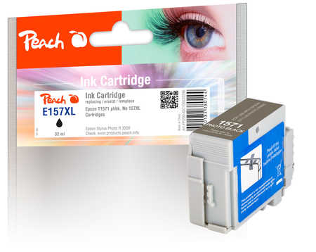 Peach  cartouche d'encre photo noire, compatible avec
ID-Fabricant: T1571PHBK, C13T15714010