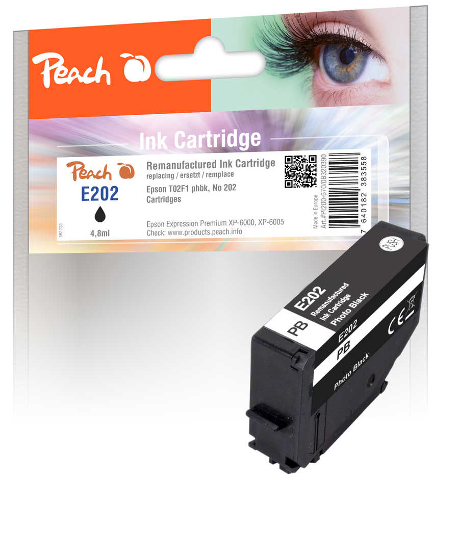Peach  Ink Cartridge photoblack black, compatible with
