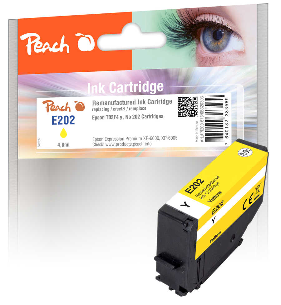 Peach Cartouche d'encre  jaune, compatible avec