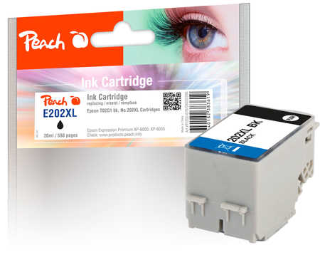Peach cartouche d'encre XL noire, compatible avec
ID-Fabricant: No. 202XL, T02G1 Epson Expression Premium XP-6000