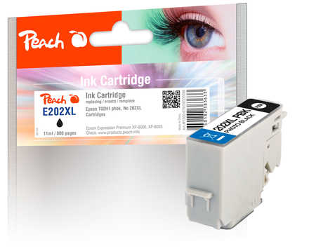 Peach cartouche d'encre XL photo noire, compatible avec
ID-Fabricant: No. 202XL, T02H1 Epson Expression Premium XP-6000