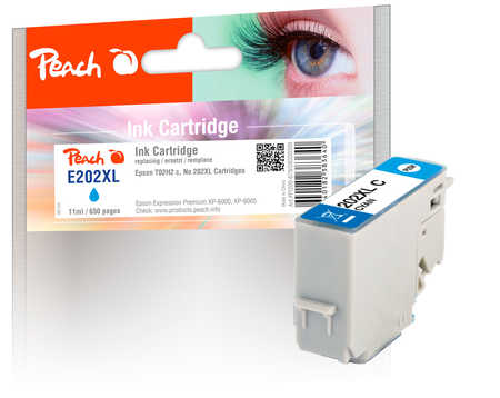 Peach cartouche d'encre XL cyan, compatible avec
ID-Fabricant: No. 202XL, T02H2 Epson Expression Premium XP-6000