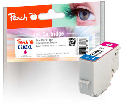 Peach cartouche d'encre XL magenta, compatible avec
ID-Fabricant: No. 202XL, T02H3 Epson Expression Premium XP-6000