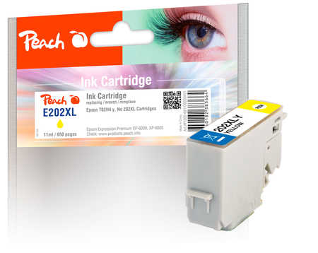 Peach cartouche d'encre XL jaune, compatible avec
ID-Fabricant: No. 202XL, T02H4 Epson Expression Premium XP-6000