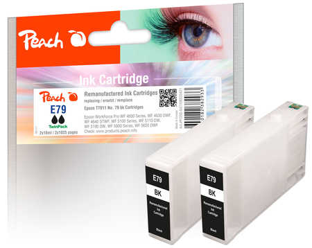 Peach Twin Pack cartouche d'encre noire, compatible avec
ID-Fabricant: No. 79, T7911*2 Epson WorkForce Pro WF-5110 DW