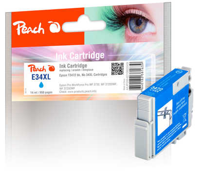 Peach  cartouche d'encre XL cyan, compatible avec
ID-Fabricant: T3472, No. 34XL c, C13T34724010