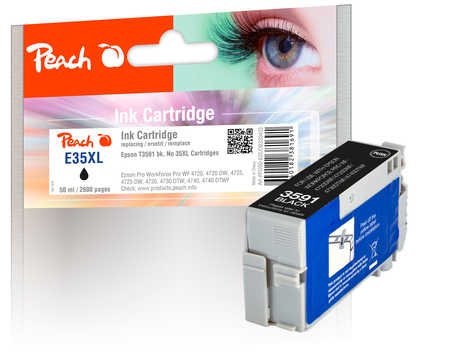 Peach  cartouche d'encre XL noire, compatible avec
ID-Fabricant: T3591, No. 35XL bk, C13T35914010