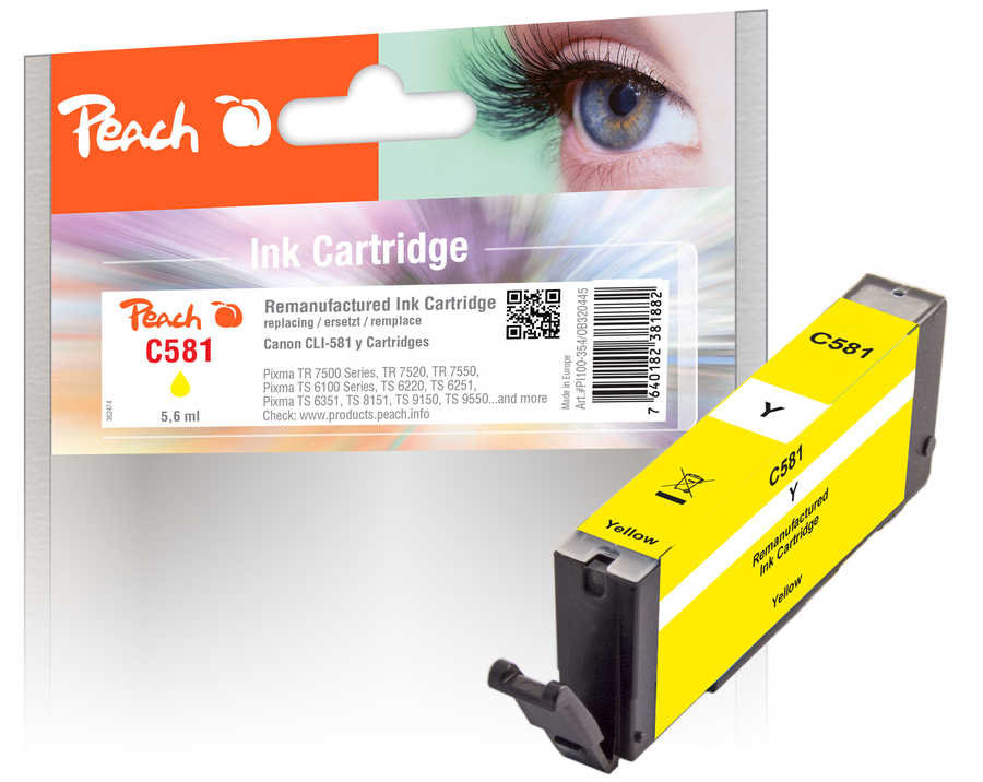 Peach Cartouche d'encre  jaune, compatible avec