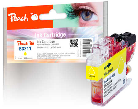 Peach Cartouche d'encre jaune, compatible avec
ID-Fabricant: LC-3211Y Brother MFCJ 491 DW