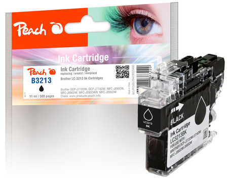 Peach Cartouche d'encre noir, compatible avec
ID-Fabricant: LC-3213BK Brother MFCJ 491 DW