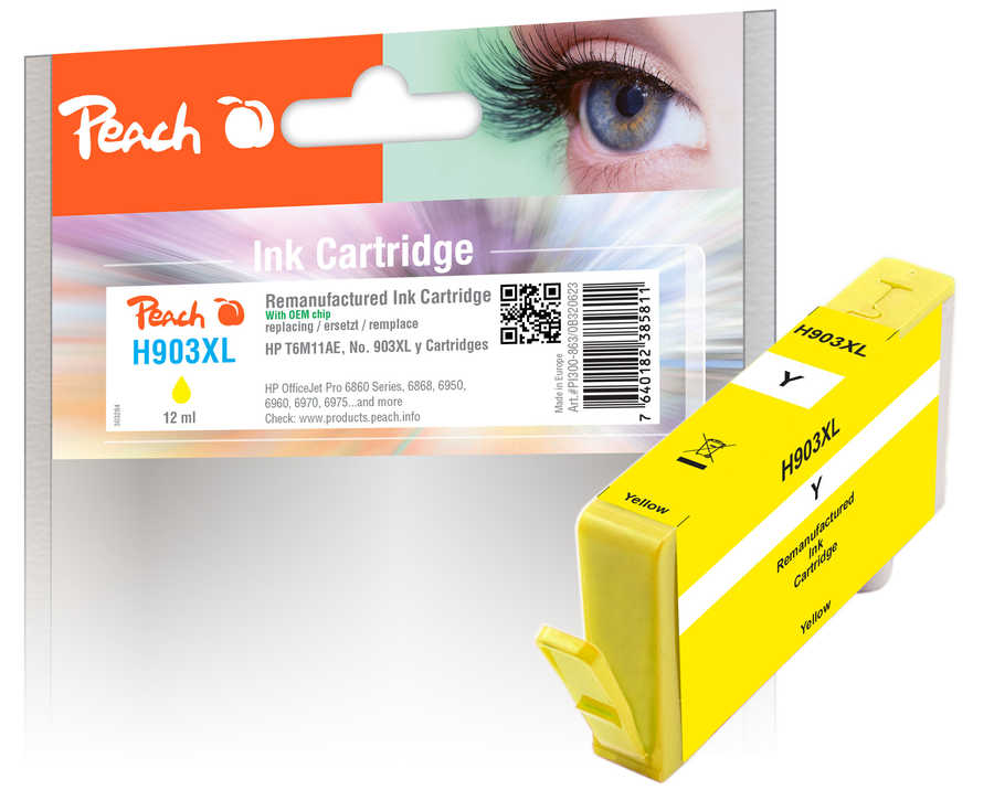 Peach  cartouche d'encre jaune compatible avec
ID-Fabricant: No. 903XL y, T6M11AE