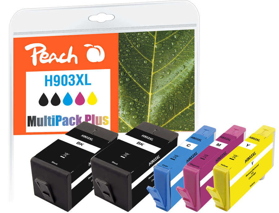 Peach  Multipack Plus avec puce compatible avec
ID-Fabricant: No. 903XL, T6M15AE*2, T6M03AE, T6M07AE, T6M11AE