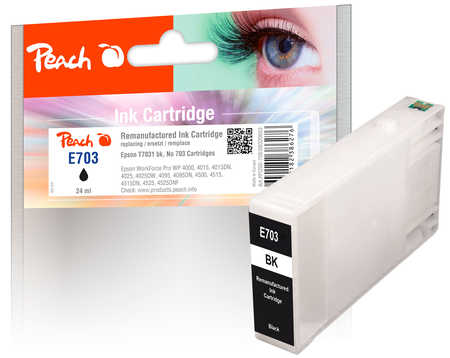 Peach Cartouche d'encre  noir, compatible avec
ID-Fabricant: T7031 bk, C13T70314010