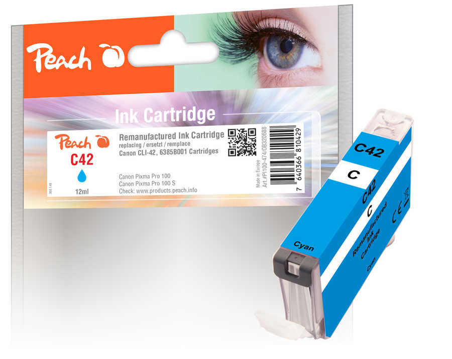 Peach Cartouche d'encre  cyan, compatible avec