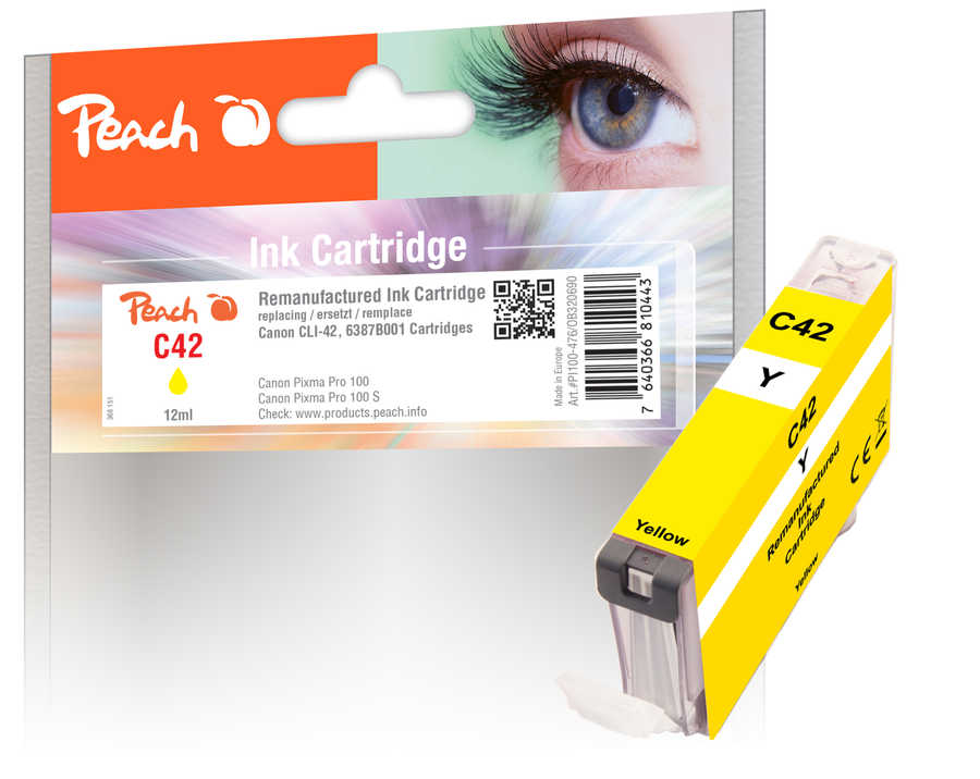 Peach Cartouche d'encre  jaune, compatible avec