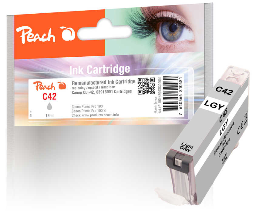 Peach  Ink Cartridge light grey, compatible with