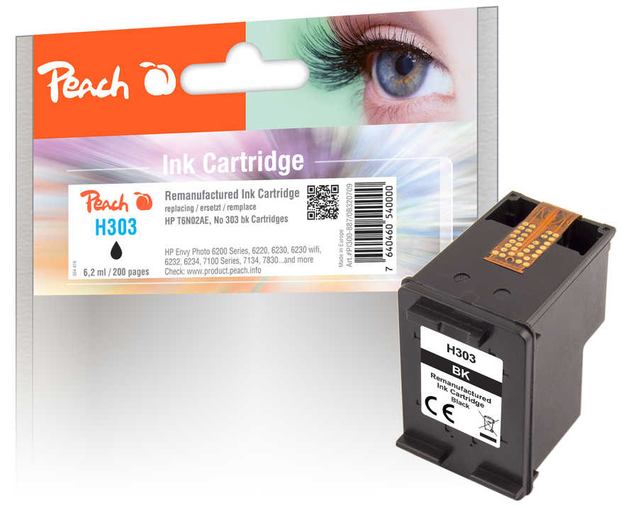 Peach  tête d'impression noire compatible avec
ID-Fabricant: No. 303 BK, T6N02AE