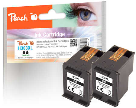 Peach  Double Pack tête d'impression noir, compatible avec
ID-Fabricant: No. 303XL BK*2, T6N04AE*2