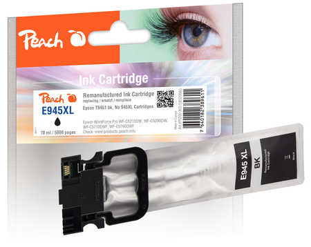 Peach Cartouche d'encre  HY noir, compatible avec
ID-Fabricant: T9451, No. 945XLBK, C13T945140