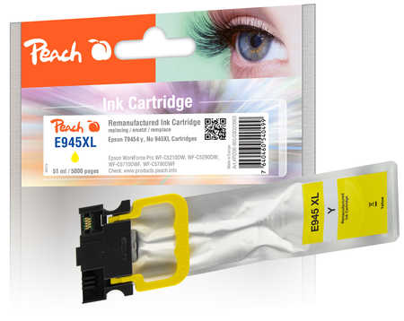 Peach Cartouche d'encre  HY jaune, compatible avec
ID-Fabricant: T9454, No. 945XLY, C13T945440