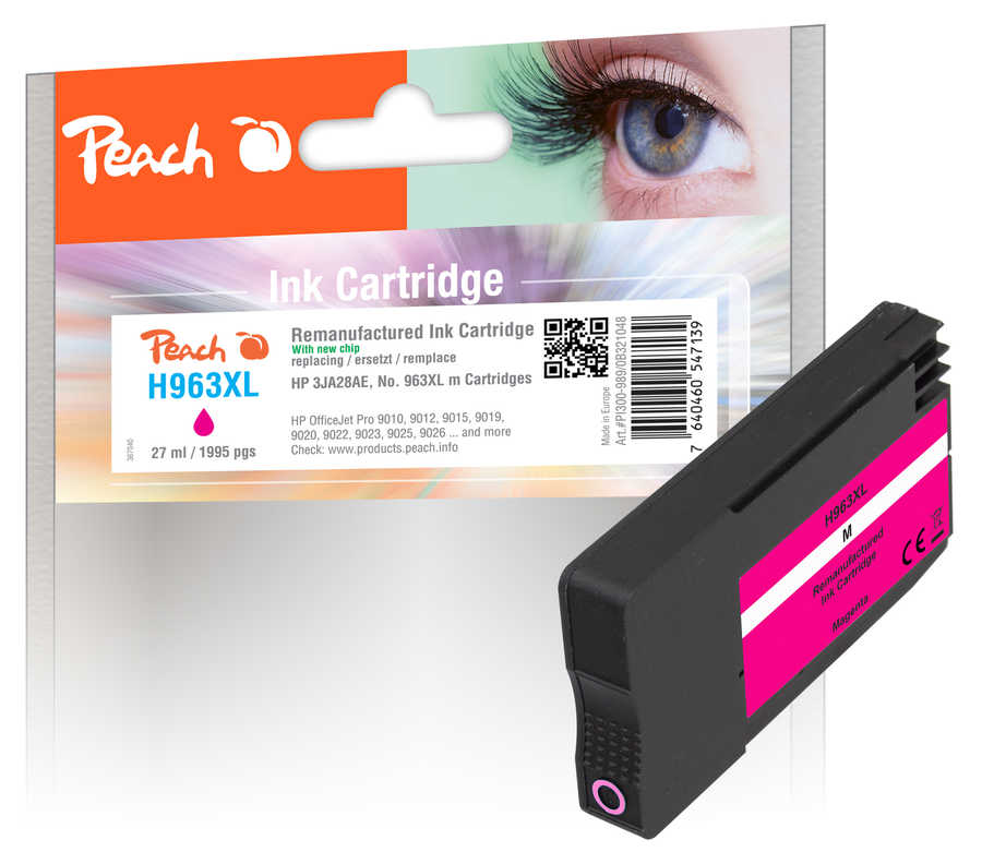 Peach  cartouche d'encre magenta HC compatible avec
ID-Fabricant: No. 963XL M, 3JA28AE