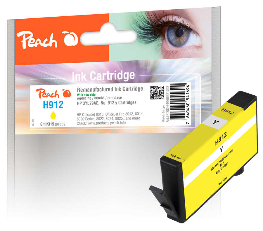Peach  cartouche d'encre jaune compatible avec