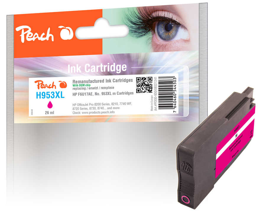 Peach  cartouche d'encre magenta compatible avec
ID-Fabricant: No. 953XL m, F6U17AE