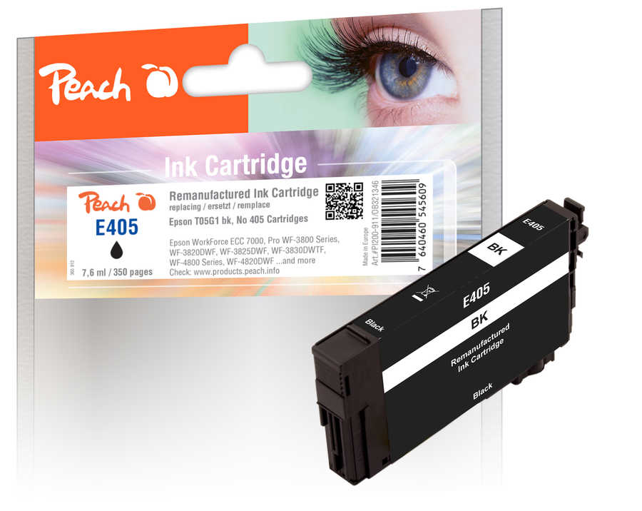 Peach Cartouche d'encre  noir, compatible avec
ID-Fabricant: T05G1, No. 405 bk, C13T05G14010