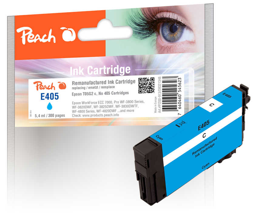 Peach  cartouche d'encre cyan compatible avec
ID-Fabricant: T05G2, No. 405 c, C13T05G24010