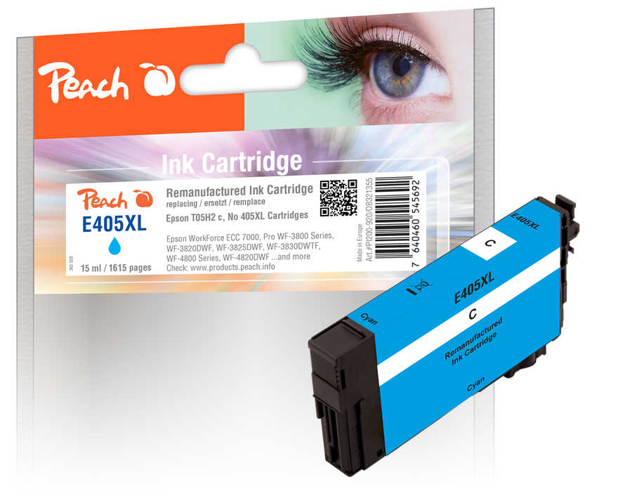 Peach  cartouche d'encre cyan compatible avec
ID-Fabricant: T05H2, No. 405XL c, C13T05H24010