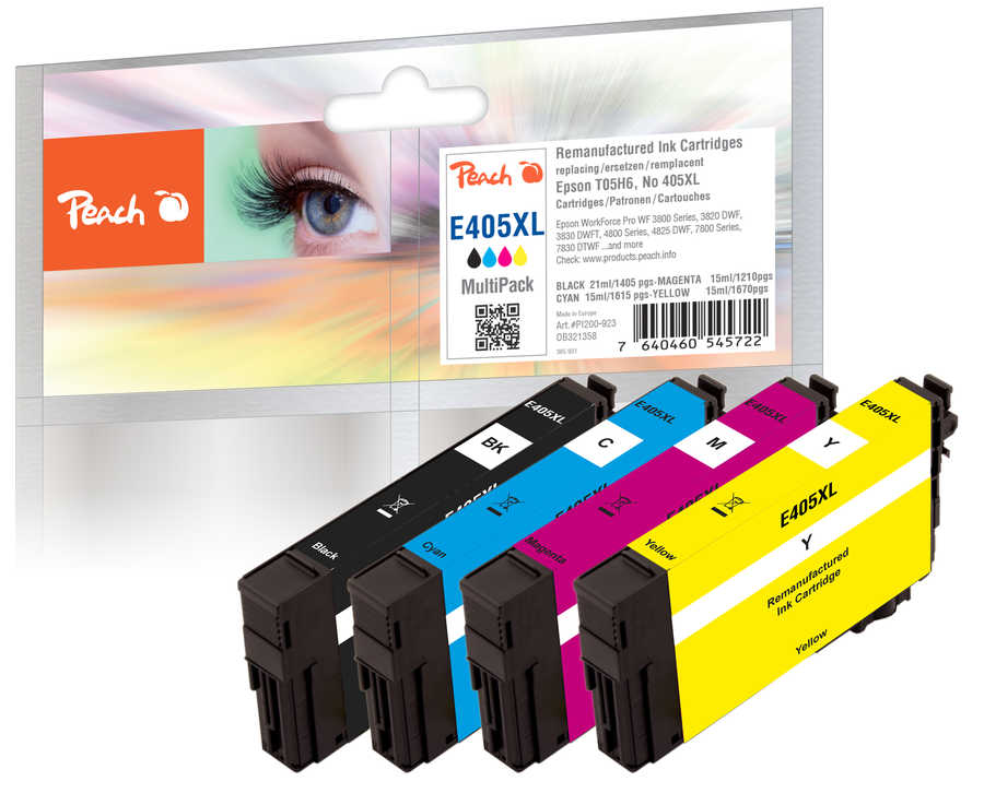 Peach  Multipack compatible avec
ID-Fabricant: T05H6, No. 405XL, C13T05H64010