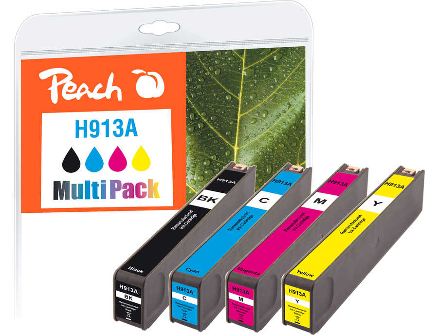 Peach Multipack  avec puce, compatible avec
ID-Fabricant: No. 913A, L0R95AE, F6T77AE, F6T78AE, F6T79AE