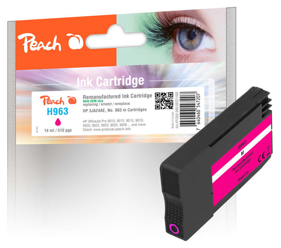 Peach  cartouche d'encre magenta compatible avec
ID-Fabricant: No. 963 M, 3JA24AE