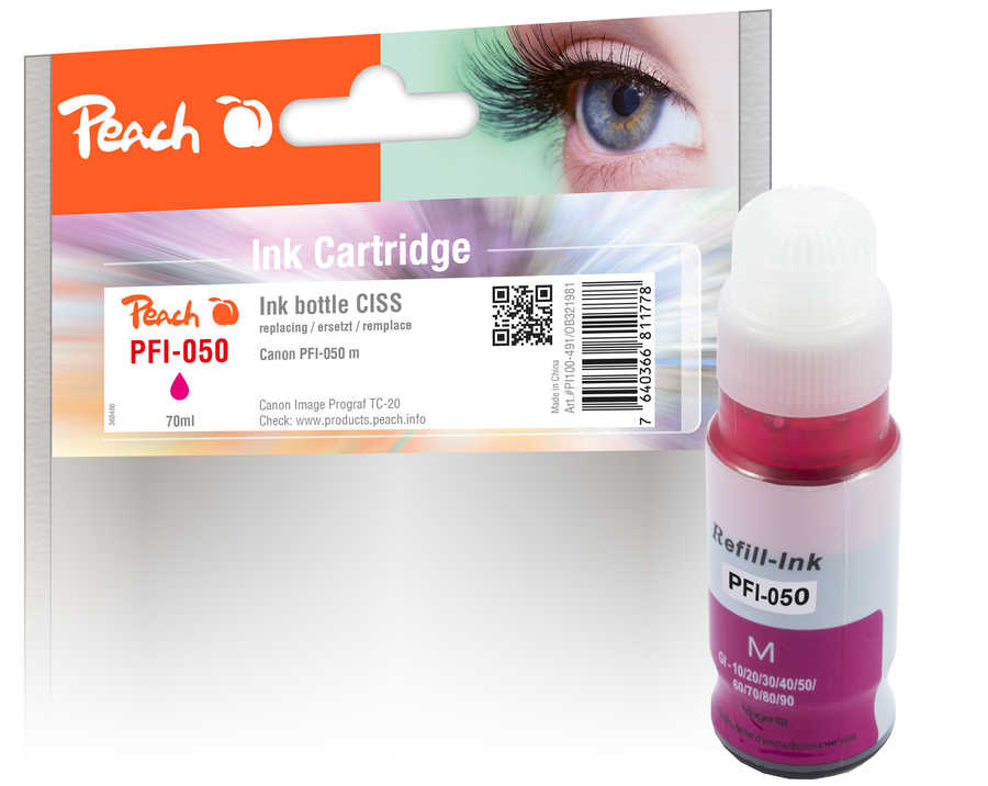Peach  Ink Bottle pigm. magenta compatible with